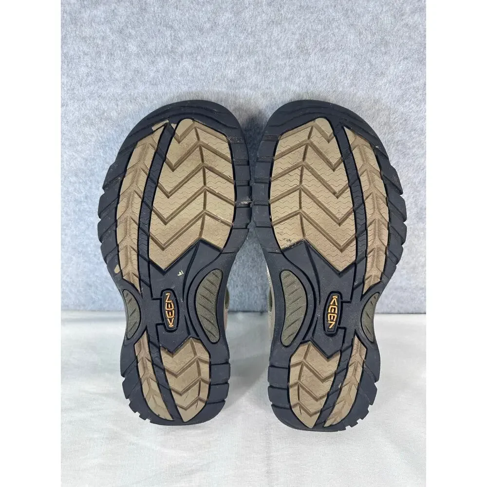 Keen Newport H2 Men's 8 Suede Beige & Green Water Shoes Outdoor Hiking Neutral